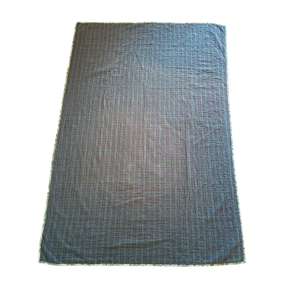 Handmade Horse patchwork Large Quilt stitched embroidered cottage blanket 55x79”